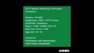 URGENT \u0026 PENDING JOB VACANCIES @ TECHNOPARK TRIVANDRUM NEDUMANGAD  ATTINGAL ALL OVER KERALA \u0026 ABROAD