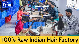 Tyagi Exports 100% Raw Unprocessed Indian Hair Factory #hairfactory #hairvendor