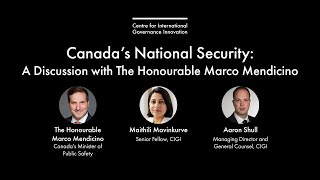 Canada’s National Security: A Discussion with The Honourable Marco Mendicino