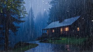 HEAVY RAIN at Night to Sleep Well and Beat Insomnia | Thunderstorm for Insomnia,