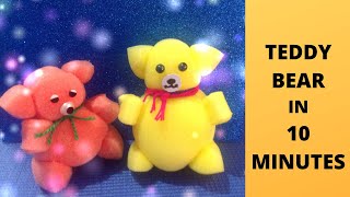 Sponge Doll Teddy Bear Doll Making // How to Make a Teddy Doll in 10 Minutes