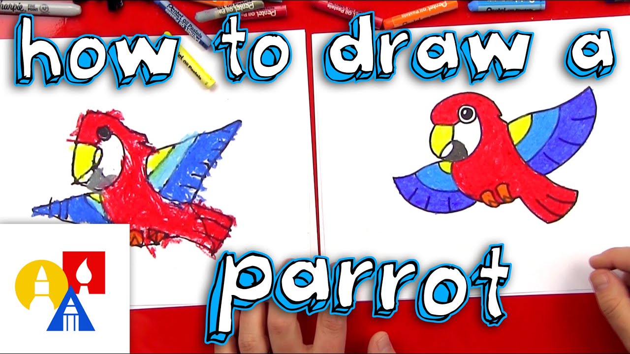 How To Draw Cartoon Parrot
