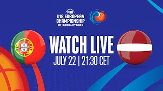 Portugal v Latvia | Full Basketball Game |  FIBA U18 European Championship 2023 - Division B