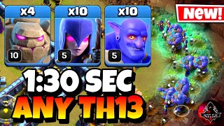 Th13 Golem Bowler Witch Attack With 10 Zap Spell | Best Th13 Attack Strategy in Clash of Clans🔥