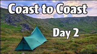 Wainwright's Coast to Coast walk - Day 2. Into the Lake District. Hiking and Wild Camping