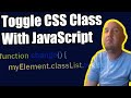 How to (Toggle) CSS Classes with JavaScript | JavaScript Tutorial for Beginners