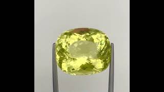 Outstanding natural and certified Greenish Yellow Orthoclase with 31.88ct from Madagascar