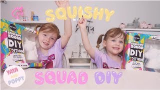 Squishy Squad DIY Edition | DIY Unicorn Squishies with Yaya and Poppy #diyunicornsquishy