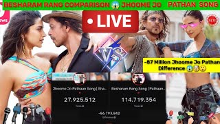 Jhoome Jo Pathan VS Besharam Rang | 2 Songs Live Count Views | Live Count Views Comparison