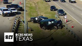 1 dead, 2 injured after police chase, crash and shooting on I-35E in Ellis County