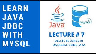 DELETE RECORD IN DATABASE USING JAVA | LECTURE # 7 | PROGRAMMING BUGZ