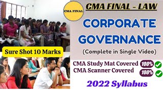 CORPORATE GOVERNANCE, SOCIAL RESPONSIBILITY & SUSTAINABILITY |CMA FINAL New Syllabus | #cmafinallaw