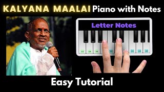 Kalyaana Maalai Piano Tutorial with Notes | Ilayaraja | SPB | Perfect Piano | 2021
