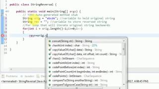 How to reverse a string in java without reverse() api