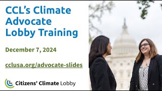 #CCL2024 Fall Conference: CCL's Climate Advocate Lobby Training