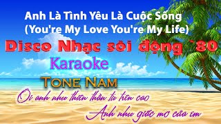Anh Là Tình Yêu Là Cuộc Sống (You're My Love You're My Life) Disco Karaoke| Nhạc Sôi Động Thập Kỷ 80