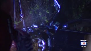 1 dies after car crashes into southwest Miami-Dade canal