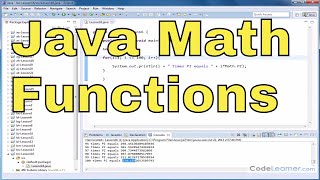 Java Tutorial - 16 - Using Pi and E in Calculations (Math Functions)