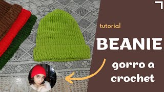 GORRO/BEANIE A CROCHET - TUTORIAL - SUPER FACIL