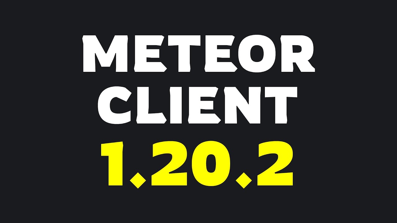 Meteor Client 1.20.2 - Download E Instalação - YouTube