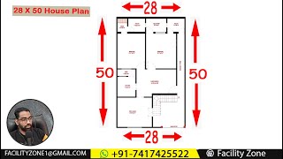28 BY 50 Ground Floor Plan With 2BHK Set | Ghar Ka Naksha | Best Floor Plan | Facility Zone |#house
