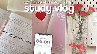 study vlog 🎧 life of a high school student, lots of studying