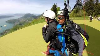 video decollage parapente biplace à Annecy