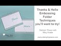 Thanks & Hello Embossing Folders