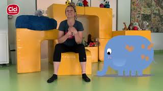 Exercise for kids. Saving lost little elephant!