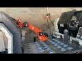 robot loading and unloading with two cnc machine