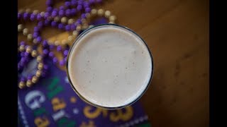 Sipping king cake through a straw