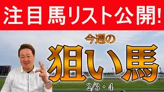 #東京新聞杯 #きさらぎ賞 含む棟広良隆34頭の番組注目馬を紹介！2月3(土)4(日) ～激走レンジ！今週の注目馬 The Pickup！～