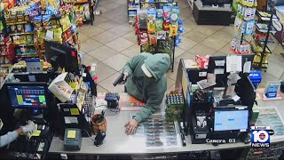 Armed robbery caught on camera at Florida gas station