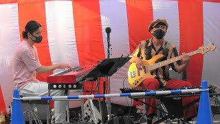 小泉P克人氏（Ba／Kyoto Jazz Sextet）＆ 成田祐一氏（Pf）🎸オープニングライブ🎹「れいわ景気爆上げ盆ダンスパーティー」［1/12］2022.6.25@秋葉原駅電気街口前