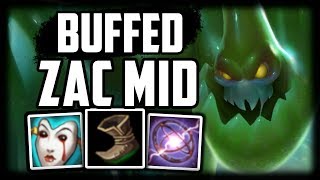 Zac Buffs Actually Made MID ZAC Viable - How to play Zac Mid - League of Legends