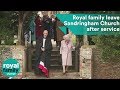 Queen and royal family depart Sandringham Church after Christmas Day service