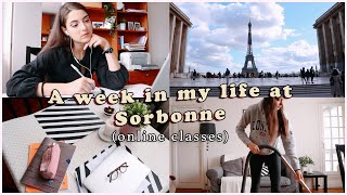 A Week in My Life as a Sorbonne Student *online classes* 🇫🇷📚 Studying Abroad in PARIS, FRANCE