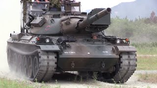 19/06/02 防府北基地航空祭2019 74式戦車 JGSDF Type 74 MBT Driving Demo at JASDF Hofu Kita AB Air Show