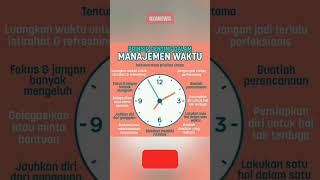 Prinsip Penting Manajemen Waktu | #shorts #edukasi #fyp #info #viral