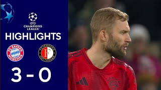 FC Bayern München gegen Feyenoord (3-0) Highlights | UEFA Champions League | Spiel heute Highlights!