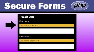 Validate & Secure HTML Forms with PHP | How to Create HTML & PHP Forms - Beginner Friendly Tutorial