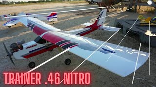 Flite Star Rc Trainer Plane เครื่องบินน้ำมันบังคับวิทยุไซส์ 46 Nitro Engine เครื่องบินบังคับสุดมันส์