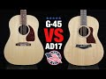 G45 vs AD17 - Made in the USA Acoustic Guitar Battle (Taylor vs Gibson)