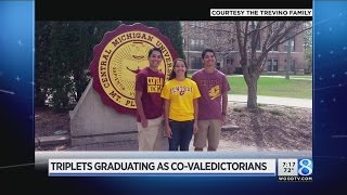 Michigan triplets take 3 of 4 valedictorian spots