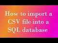 How to import a CSV file into a database using SQL Server Management Studio (Part-11)
