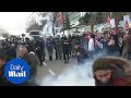 Dramatic Footage Of Turkish Police Firing Tear Gas At Protest - Daily Mail