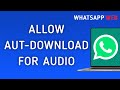 How To Allow Automatic Download For Audio On WhatsApp Web On PC (New Update)