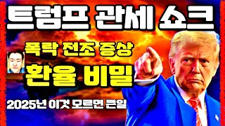 트럼프 관세 쇼크, 폭락 전조 증상 만든 환율 비밀. 2025년 이것 모르면 큰일