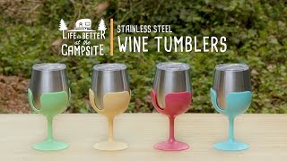 Stainless Steel Wine Tumblers from Life is Better at the Campsite