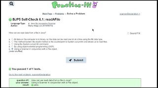 Java Practice It || 6.1 readAFile || file processing, scanner